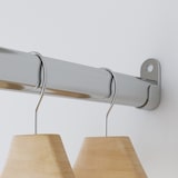 thumbnail of Kleiderstange Stahlrohr verchromt ovale Garderobenstange Halterungen 1,00 Meter