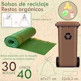 thumbnail of Wellhome – Packung mit 120 extra widerstandsfähigen 40-l-Müllsäcken mit Selbstverschluss und Tropfschutz, ideal für Bio-Marken