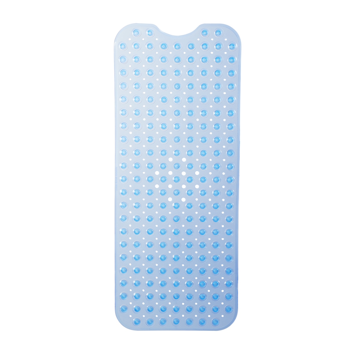 Relaxdays Badewannenmatte, mit Saugnäpfen, PVC, Kinder & Erwachsene, BxT: 97 x 39 cm, rutschfeste Wannenmatte, blau