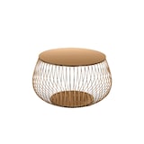 thumbnail of SalesFever salontafel 60 cm rond | spiegelend glazen blad | metalen frame | B 72 x D 72 x H 42 cm | roségoudkleurig