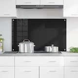 thumbnail of vidaXL Keuken Achterwand Zwart 100 x 60 cm gehard glas