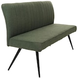 thumbnail of Sitzbank | HxBxT 90x160x60cm | Sitzhöhe 48cm | Rückenlehne Stoff/Textil Bouclé Metall 160cm | Grün | Esszimmerbank Bank Polsterbank
