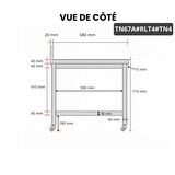 thumbnail of Arbeitstisch aus Edelstahl mit Unterbau 600 x 700 mm auf PREMIUM-Rollen. GOLDINOX