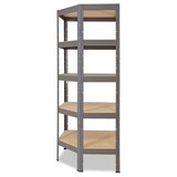 thumbnail of shelfplaza PRO Eckregal 180x70x40 cm in grau mit 5 Böden und 200 kg Traglast pro Boden