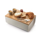 thumbnail of mattina, bg03 wg brotkasten aus grauem metall und bambus, Alessi