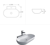 thumbnail of Alpenberger Handwaschbecken Oval mit Nano-Beschichtung | Aufsatz- & Hängewaschbecken | Keramik Aufsatzwaschbecken für Bad & WC Weiß Modern
