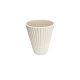 thumbnail of Vaso tondo piccolo a cono da esterno giardino in fibra di argilla Ø19x22 cm Erica -  White