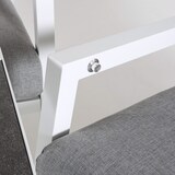thumbnail of Conjunto sofás exterior, Aluminio reforzado color blanco, Sofá 3 plazas + 2 sillones reclinables + Mesita café, 5 plazas, Cojines color gris