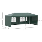 thumbnail of Outsunny Gazebo da Giardino 6x3m Pieghevole Pareti Rimovibili Verde