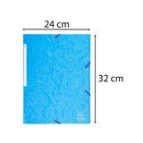 thumbnail of Exacompta - Réf. 17112H - Carton de 25 chemises à élastiques - dimensions 24 x 32 cm pour documents au format A4 - couleur turquoise