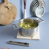 thumbnail of Casserole inox brossé à poignée amovible  Ø16cm