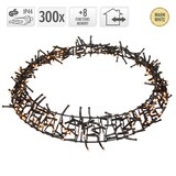 thumbnail of ECD Germany LED Lichterkranz Ø38 cm, 300 LEDs Warmweiß, 8 Leuchtmodi, IP44, Metallkranz Türkranz Hängekranz Weihnachtsdeko Innen/Außen