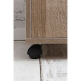 thumbnail of Rollcontainer Sonoma 33x60x38cm Schubladenschrank Büro, Schreibtischcontainer mit Tür & Ablage, Bürocontainer mit Rollen, Kleiner