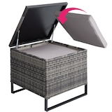 thumbnail of tectake Conjunto de ratán Ostuni  gris - 404301