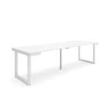 thumbnail of Consolle allungabile, Tavolo consolle allungabile, 262x90x73cm, Per 12 persone, Gambe in legno, Stile moderno, Bianco _ 371_49