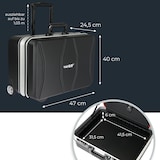 thumbnail of HMF 15602-02 Werkzeugtrolley leer, Werkzeugkoffer aus ABS-Kunststoff mit Rollen, 47 x 40 x 24,5 cm