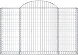 thumbnail of vidaXL Gabionen mit Hochbogen 4 Stk. 200x30x120/140cm Verzinktes Eisen
