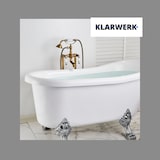 thumbnail of AJAX | Freistehende Armatur Badewanne Retro-Look Messing | Edelstahl Standarmatur inkl. Handbrause |Antik Vintage Mischbatterie Badewanne Bodenmontage