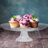 thumbnail of Relaxdays Tortenplatte aus Kunststoff, Servierständer, HxD: 10 x 29 cm, Obstschale mit Fuß, Kuchenständer, transparent