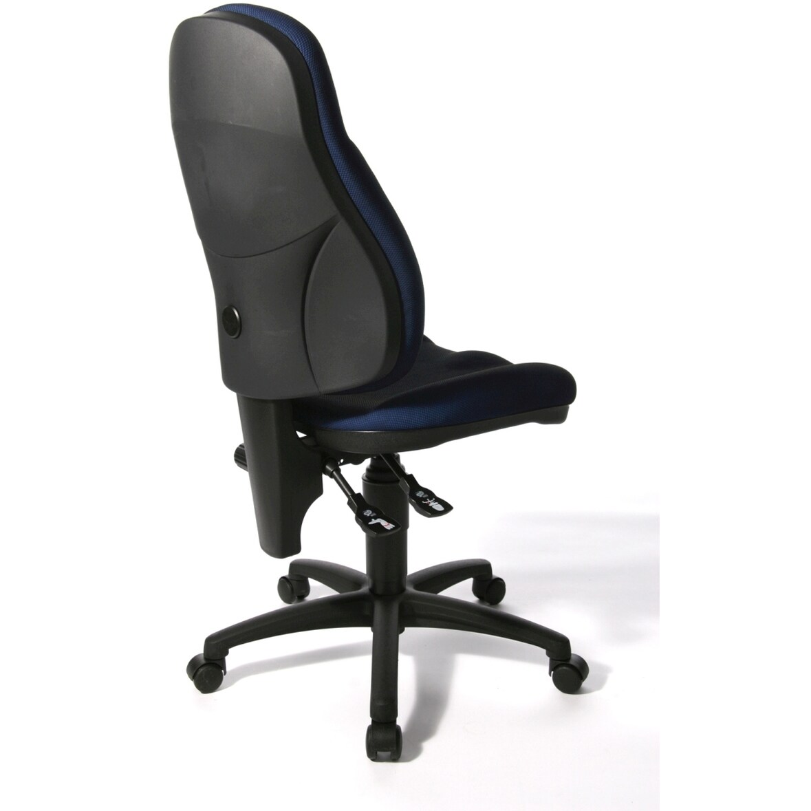 Bürodrehstuhl Wellpoint 10 blau ohne Armlehnen