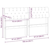 thumbnail of vidaXL Gepolstertes Kopfteil Dunkelgrau 150 cm Massives Kiefernholz
