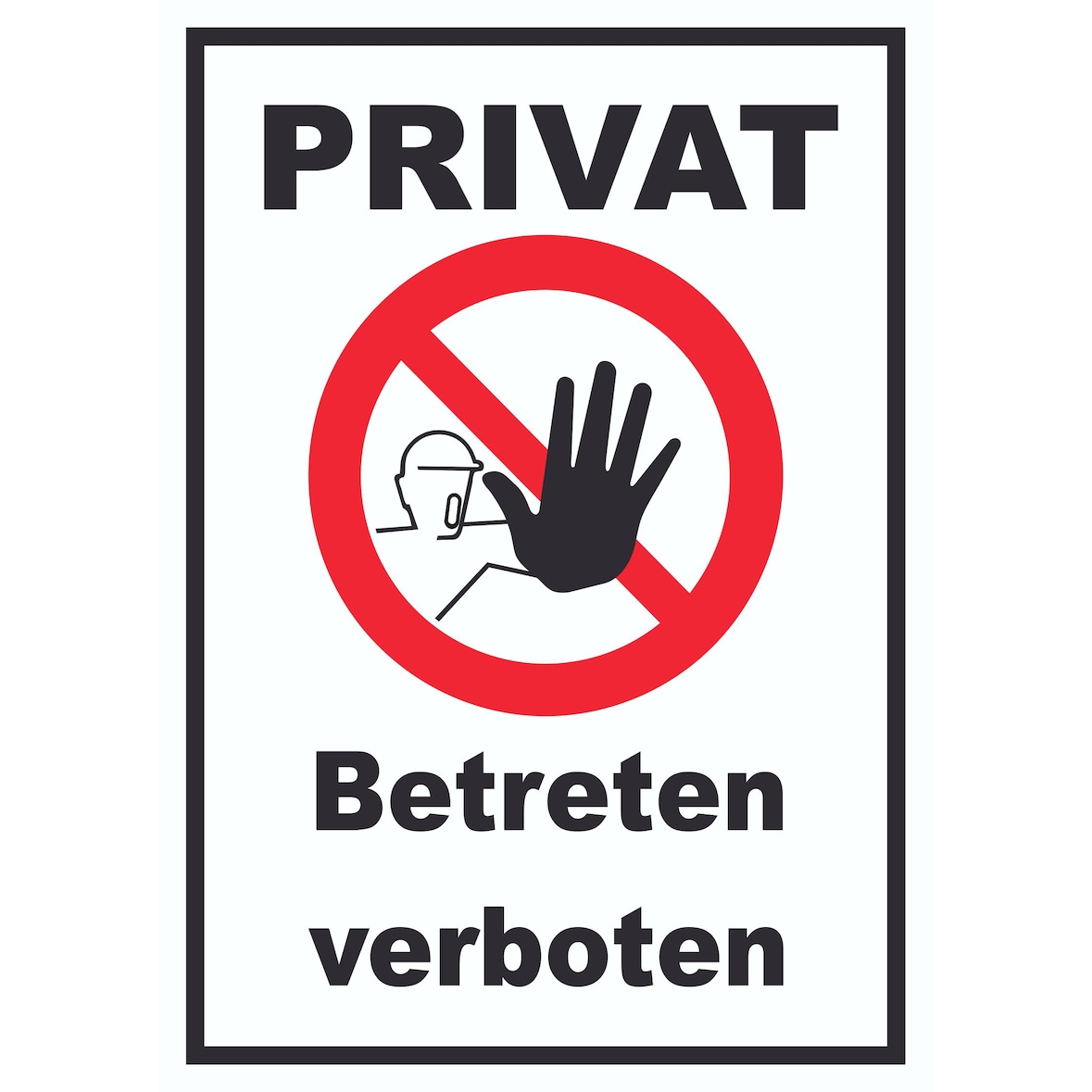 Privat Betreten verboten Schild A5 (148x210mm)