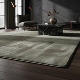 thumbnail of Teppich Wohnzimmer Einfarbig Pflegeleicht Waschbar Strapazierfähig Schlafzimmer OEKO-TEX Grün 160x220 cm Gekettelt – ISAR von Kadima Design