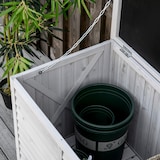 thumbnail of Outsunny Panca Contenitore in Legno Cassapanca da Esterno Grigio