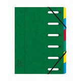 thumbnail of Exacompta - Réf. 5306E - Carton de 8 trieurs HARMONIKA - avec élastiques et fenêtres découpées  - 6 compartiments - pour A4 - couleurs assorties