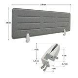 thumbnail of SVITA Schreibtisch Sichtschutz Trennwand 118x34 cm (BxH) Büro Tischtrennwand