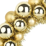 thumbnail of vidaXL Weihnachtsballkränze 2 pcs Gold 33 x 33 x 7 cm Polystyrol