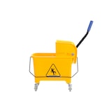 thumbnail of METRO Professional Schoonmaakwagen, polypropyleen / staal / pvc, 27 x 57 x 67 cm, 20 L, incl. mopwringer, geel