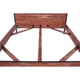 thumbnail of Himmelbett 180 x 200 cm Akazienholzbett stone inkl. Eisenhimmel und Vorhang ROMY