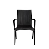 thumbnail of Poltrona Rattan Bistrot  antracite , prodotta con materiale riciclato Greenpol,  impilabile. Marchio Grandsoleil.  57x53x87