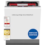 thumbnail of Exquisit Einbaugeschirrspüler 60cm, Vollintegrierte Spülmaschine, 14 Maßgedecke, Aquastop, Automatischer Türöffner, EGSP9614-E-031B inox