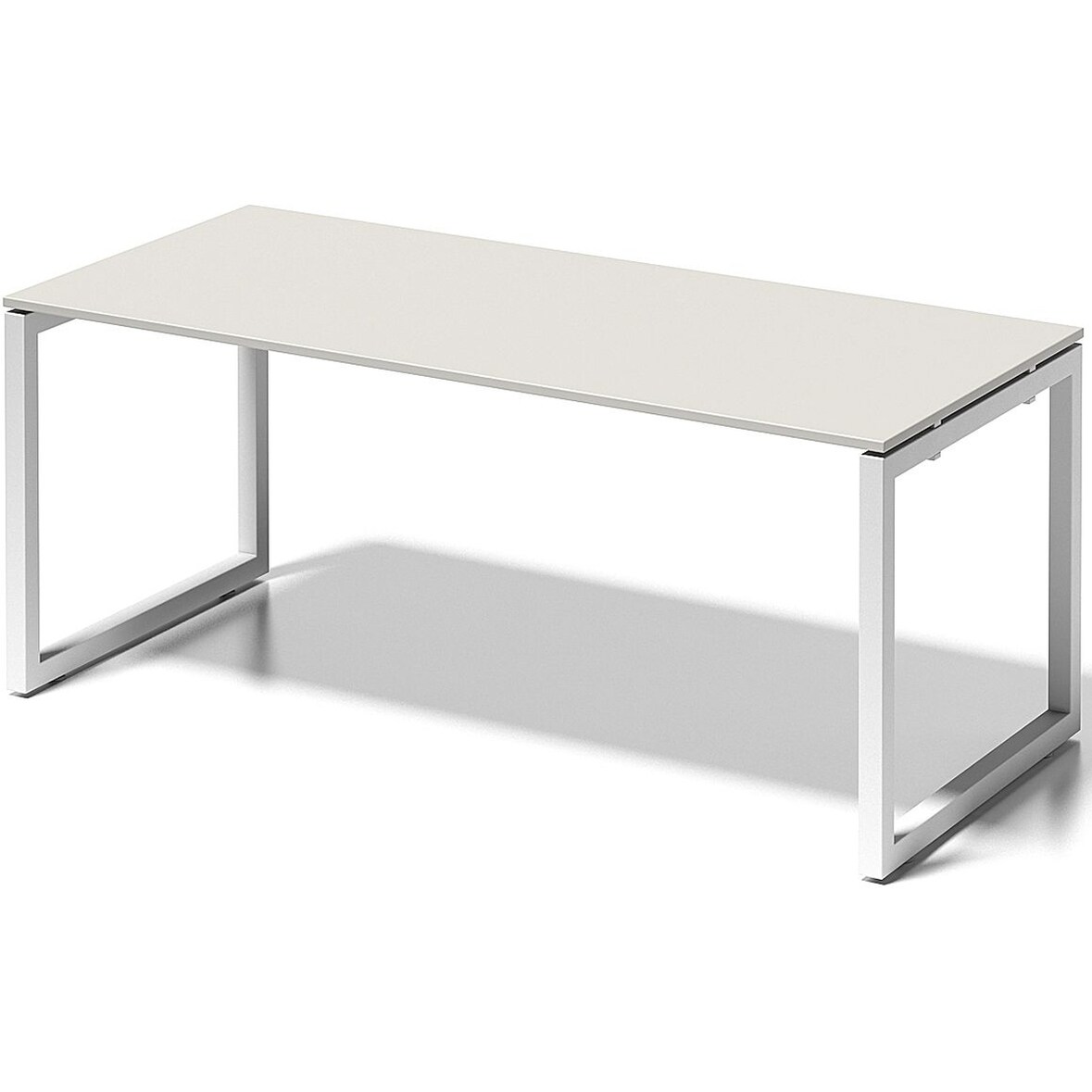 Schreibtisch Cito BxTxH 180x80x74cm grauweiß Gestell verkehrsweiß