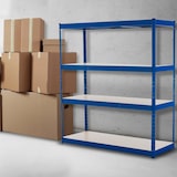 thumbnail of Metalen zwaarlast stelling 160x60x180 cm blauw