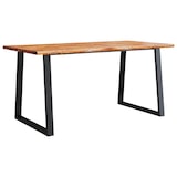 thumbnail of Mesa de comedor con borde vivo madera maciza acacia 160x80x75cm