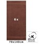 thumbnail of Betz 6 Stück Duschtücher Premium 70x140 cm Farbe nuss