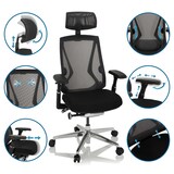 thumbnail of Bürostuhl / Drehstuhl INSPERO Netzstoff / Stoff schwarz hjh OFFICE