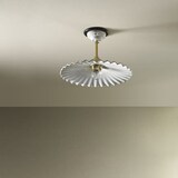 thumbnail of Suspension Porcelaine : Élégance Intemporelle avec Réflecteur Blanc et Douille E27