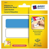 thumbnail of Etiketten im Block 80x23mm Bunt Wiederablösbar 75x Stück