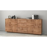 thumbnail of Dmora Credenza Ddamsgaar, Buffet da soggiorno, Madia da salotto con 4 ante e 3 cassetti, 220x44h86 cm, Rovere