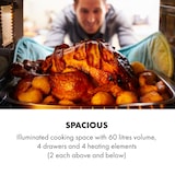 thumbnail of Masterchef 60 Mini-Backofen 60l 2000W 100-230 °C Timer schwarz Schwarz