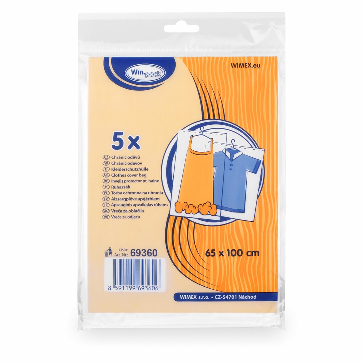 250x Kleiderschutzhüllen Kleidersäcke 65 x 100 cm transparent