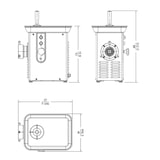 thumbnail of Sammic PS-22 220/60/3 - Motor picadora profesional, 280 kg/h, inox, 1100 W, disco 82 mm, boca 60 mm, enchufe 3P+G, 220 V