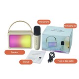 thumbnail of Enceinte Bluetooth Microphone HiFi LED Portable Rose Effets RGB Compacte Rose YONIS