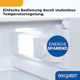 thumbnail of Exquisit Kühlschrank mit Gefrierfach, 109 Liter, kleiner Kühlschrank, freistehend, 85 cm hoch, Kompakt, KS516-4-E-040E weiss