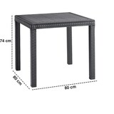 thumbnail of BICA Diningset 5 tlg. Lido, 4 Sessel inkl Sitzkissen und Tisch Dallas, Graphite - wetterfest