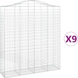 thumbnail of vidaXL Gabionen mit Hochbogen 9 Stk. 200x50x220/240cm Verzinktes Eisen